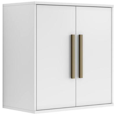 Armário Aéreo Lorena 2 Portas Branco Kaiki Móveis