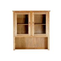 Armário Aéreo Oratório 2 Portas De Vidro Madeira Maciça Mel - 2