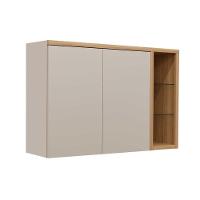 Armário Aéreo Duplo 2 Portas 120cm Allure Com Nicho Decorativo - 2