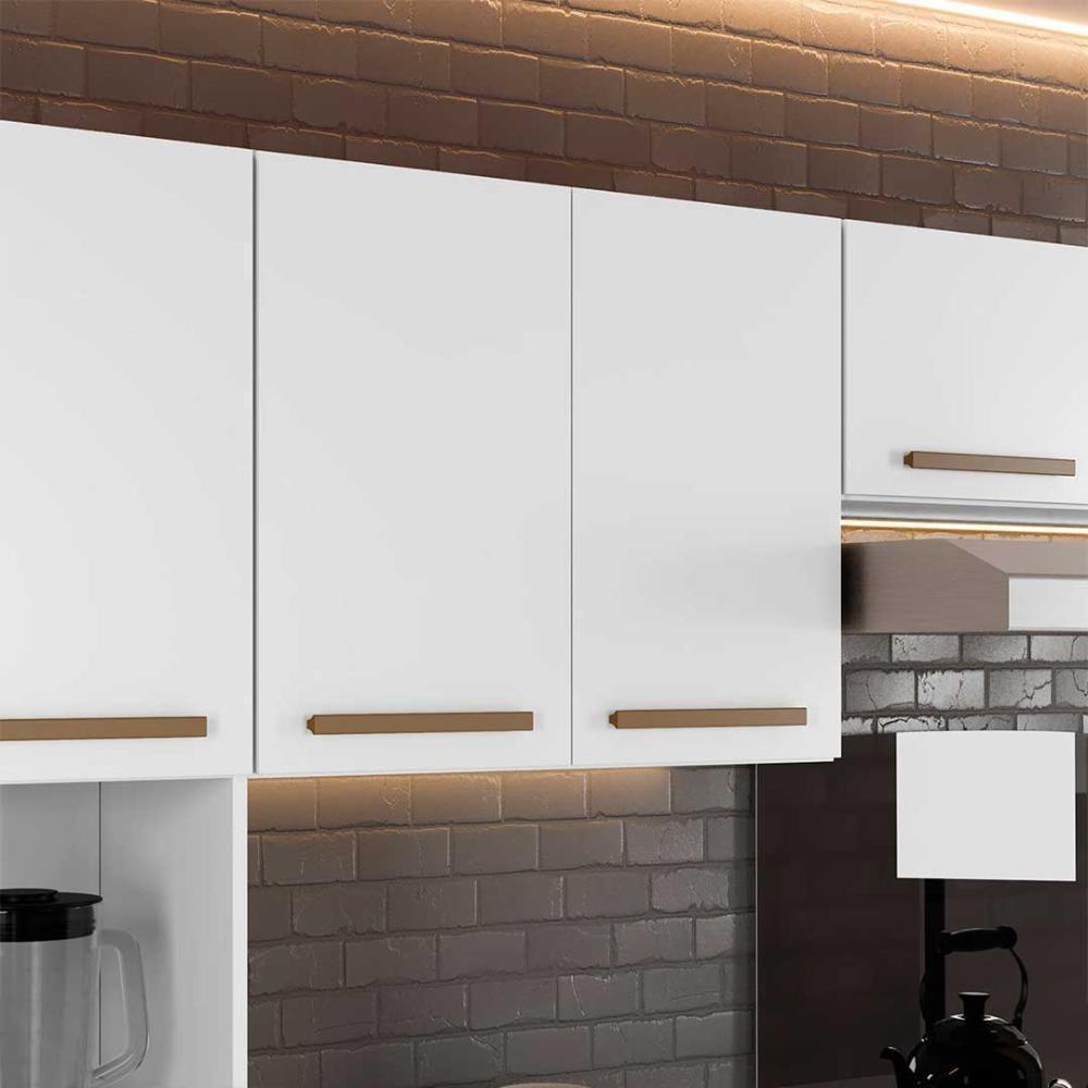 Armário Aéreo 2 Portas Cristal Branco Cozinha E Lavanderia Branco - 2