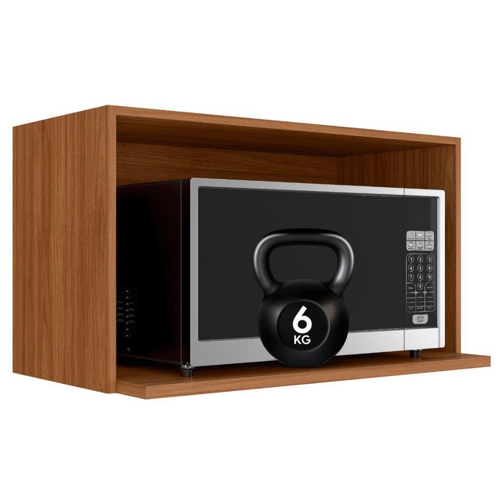 Armario Aéreo Nicho De Microondas 80 Cm Proenca Nogueira Touch Demartez - 5