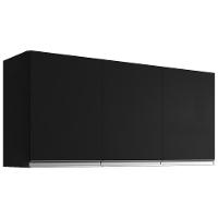 Armario Aéreo 3 Portas 120cm Andreia Preto Reajl Moveis - 1