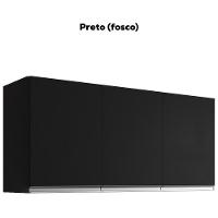 Armario Aéreo 3 Portas 120cm Andreia Preto Reajl Moveis - 4