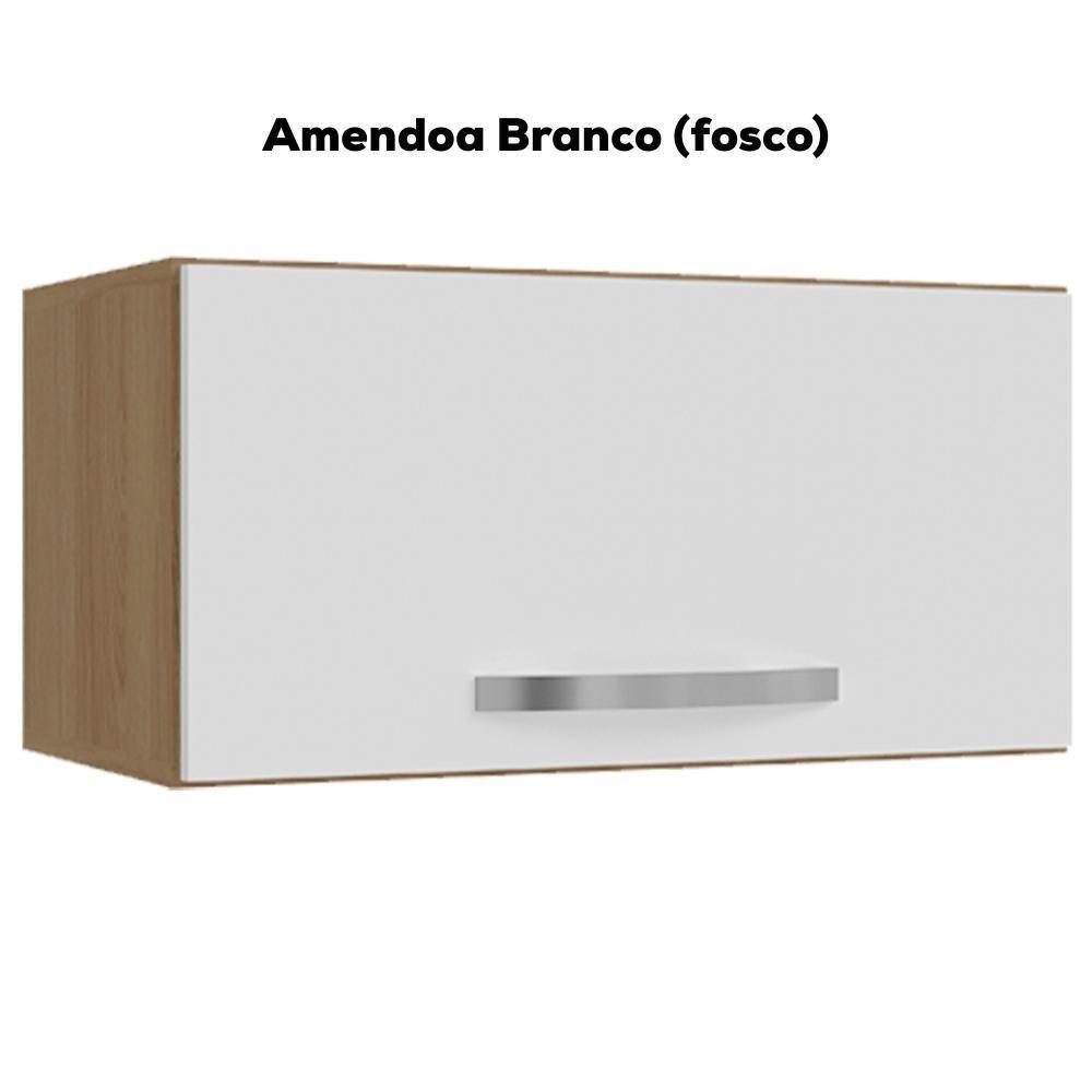 Armario Aéreo Basculante 60cm Amendoa Branco Reajl Moveis Amendoa - 4