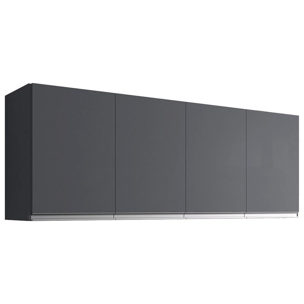 Armario Aéreo 4 Portas 160cm Andreia Cinza Reajl Moveis - 1