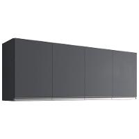 Armario Aéreo 4 Portas 160cm Andreia Cinza Reajl Moveis - 1