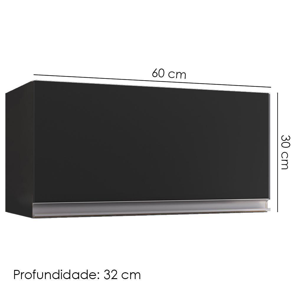 Armario Aéreo Basculante 60cm Andreia Preto Reajl Moveis - 3