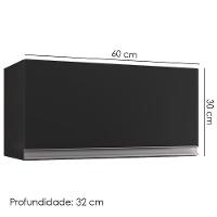 Armario Aéreo Basculante 60cm Andreia Preto Reajl Moveis - 3