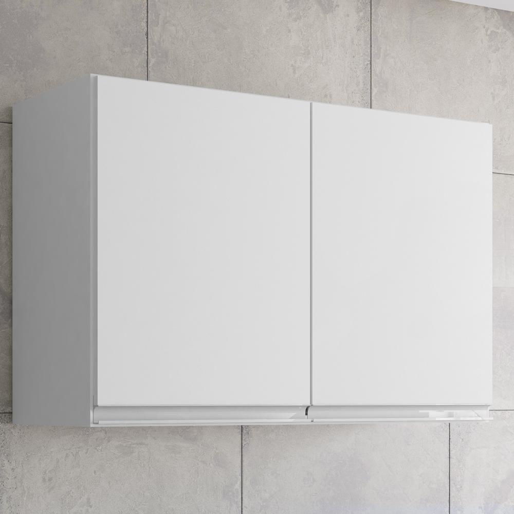 Armario Aéreo 2 Portas 80cm Andreia Branco Reajl Moveis - 2