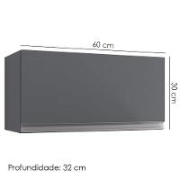 Armario Aéreo Basculante 60cm Andreia Cinza Reajl Moveis - 3