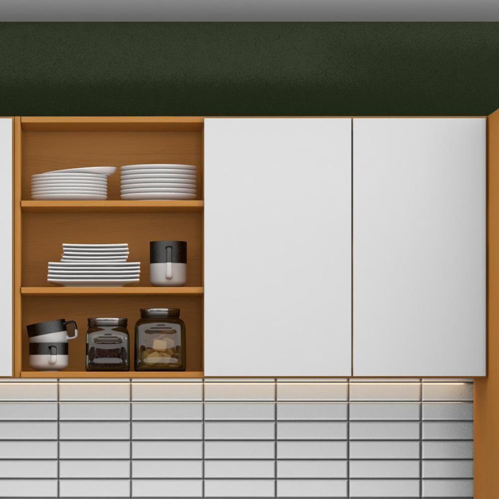 Armario Aéreo 2 Portas 120cm 2006802 Cinamomo Branco Armoveis - 2