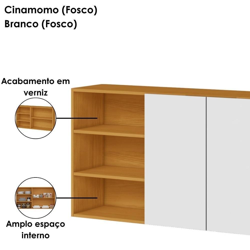 Armario Aéreo 2 Portas 120cm 2006802 Cinamomo Branco Armoveis - 5