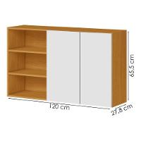 Armario Aéreo 2 Portas 120cm 2006802 Cinamomo Branco Armoveis - 3