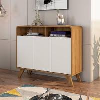 Aparador Balcão Retrô 3 Portas Nature Off White Eccos - 1