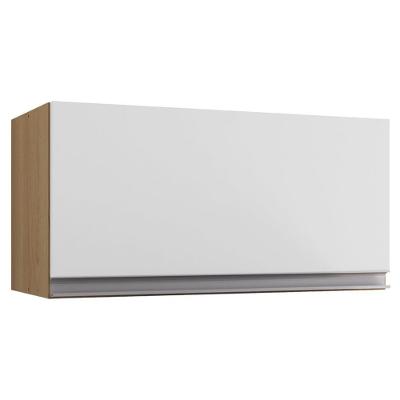 Armario Aéreo Basculante 60cm Andreia Amendoa Branco Reajl Moveis