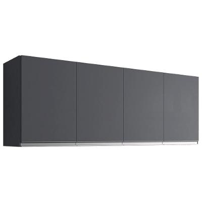 Armario Aéreo 4 Portas 150cm Andreia Cinza Reajl Moveis