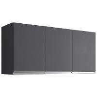 Armario Aéreo 3 Portas 120cm Andreia Cinza Reajl Moveis - 1