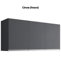 Armario Aéreo 3 Portas 120cm Andreia Cinza Reajl Moveis - 4