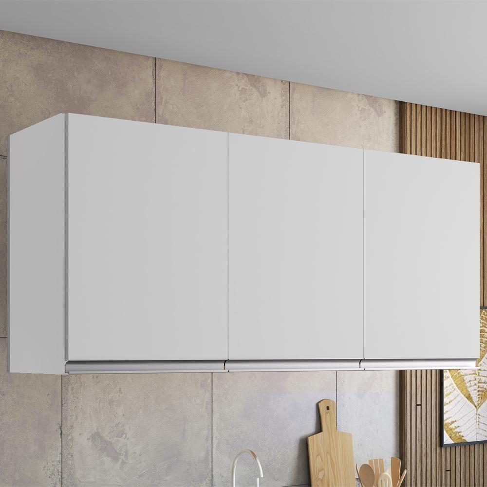 Armario Aéreo 3 Portas 120cm Andreia Branco Reajl Moveis - 2