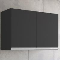 Armario Aéreo 2 Portas 80cm Andreia Preto Reajl Moveis - 2