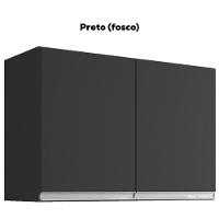 Armario Aéreo 2 Portas 80cm Andreia Preto Reajl Moveis - 4