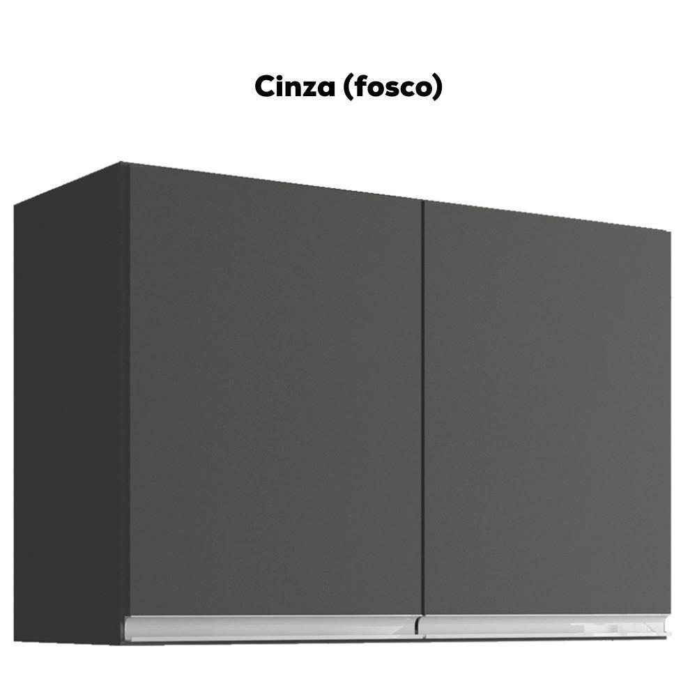 Armario Aéreo 2 Portas 80cm Andreia Cinza Reajl Moveis - 4