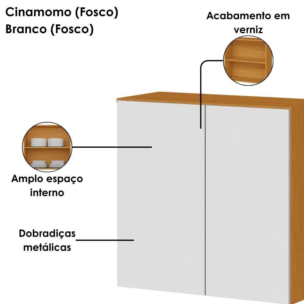 Armario Aéreo 2 Portas 70cm 2006803 Cinamomo Branco Armoveis - 5