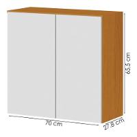 Armario Aéreo 2 Portas 70cm 2006803 Cinamomo Branco Armoveis - 3