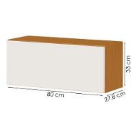 Armario Aéreo 1 Porta Basculante 80 Cm 2006804 Cinamomo Branco Armoveis - 3