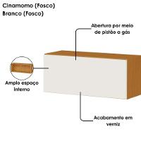 Armario Aéreo 1 Porta Basculante 80 Cm 2006804 Cinamomo Branco Armoveis