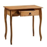 Aparador Rústico Madeira Maciça 1 Gaveta Pés Luis Xv D230 Mel - 2