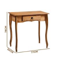 Aparador Rústico Madeira Maciça 1 Gaveta Pés Luis Xv D230 Mel - 3