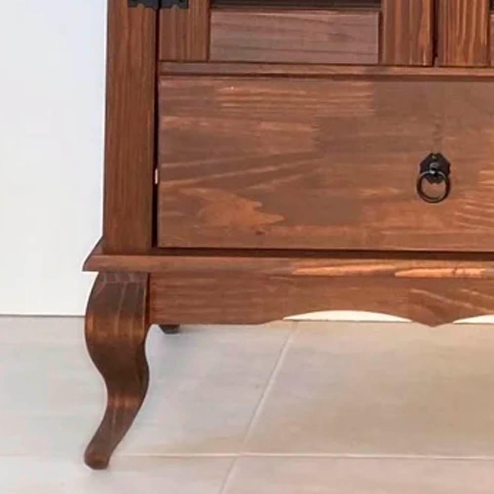 Aparador Buffet Balcão 2 Portas 1 Gaveta Madeira Maciça Imbuia - 2