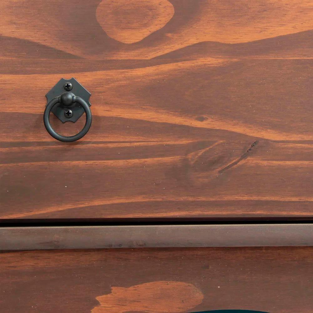 Aparador Buffet Balcão 2 Portas 1 Gaveta Madeira Maciça Imbuia - 4