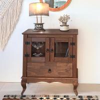 Aparador Buffet Balcão 2 Portas 1 Gaveta Madeira Maciça Imbuia - 1