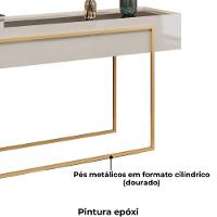 Aparador E Mesa Centro Kika Pes Metal Bali Dourado Dj Moveis - 6