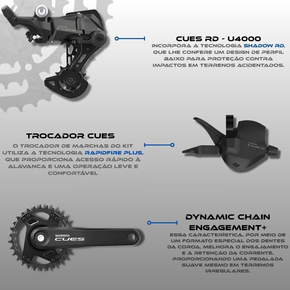 Bicicleta Aro 29 Absolute Nero 5 Shimano Cues 9v Alumínio Freio Hidráulico 15 Cinza - 2