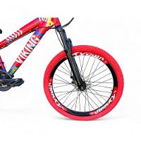 Bicicleta Aro 26 Vikingx Tuff X25 Freeride Câmbios Shimano 21v Freio Hidraulico Aros Vmaxx Pneu Flame - Vermelho-azul - 2