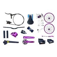 Bicicleta Aro 26 Freeride Gta Gravity Freio Hidráulico Shimano Cubo K7 Barulhento Garfo C-trava Pneu Flame Roxo - Branco - 3