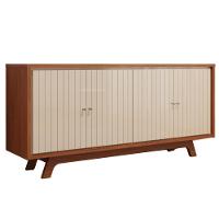Balcão Buffet 4 Portas 180 Cm Soleil Freijo Off White Dj Moveis - 1