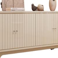 Balcão Buffet 4 Portas 180 Cm Soleil Off White Dj Moveis
