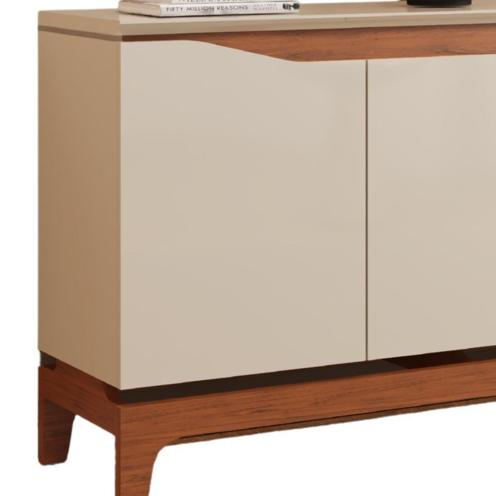 Balcão Buffet 3 Portas 136 Cm Joile Freijo Off White Dj Moveis - 4