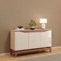 Balcão Buffet 3 Portas 136 Cm Joile Freijo Off White Dj Moveis - 6