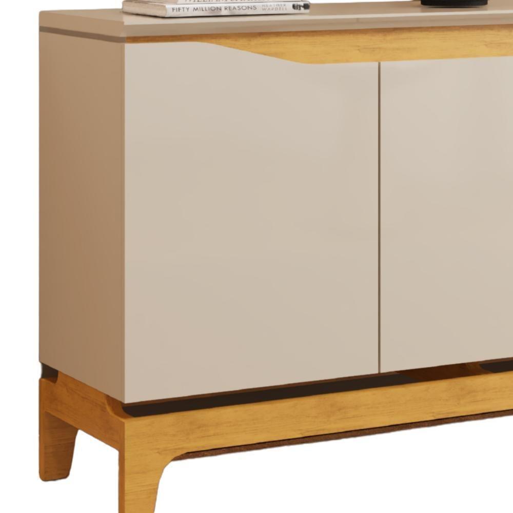 Balcão Buffet 3 Portas 136 Cm Joile Cedro Off White Dj Moveis - 4