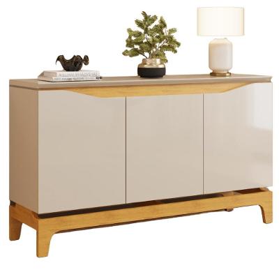 Balcão Buffet 3 Portas 136 Cm Joile Cedro Off White Dj Moveis