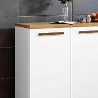 Balcão Armário Multiuso 3 Portas 104cm Branco 5 Repartições Branco - 2