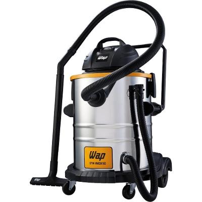 Aspirador de Pó e Água WAP GTW Inox 50 1600W 50L com Filtro Hepa Inox 110V