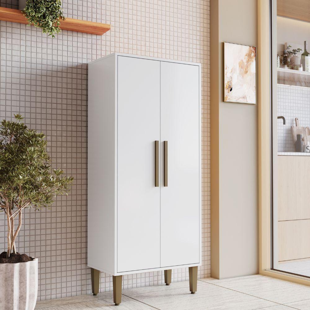 Armário Multiuso Paraná 2 Portas Branco Kaiki Móveis - 2