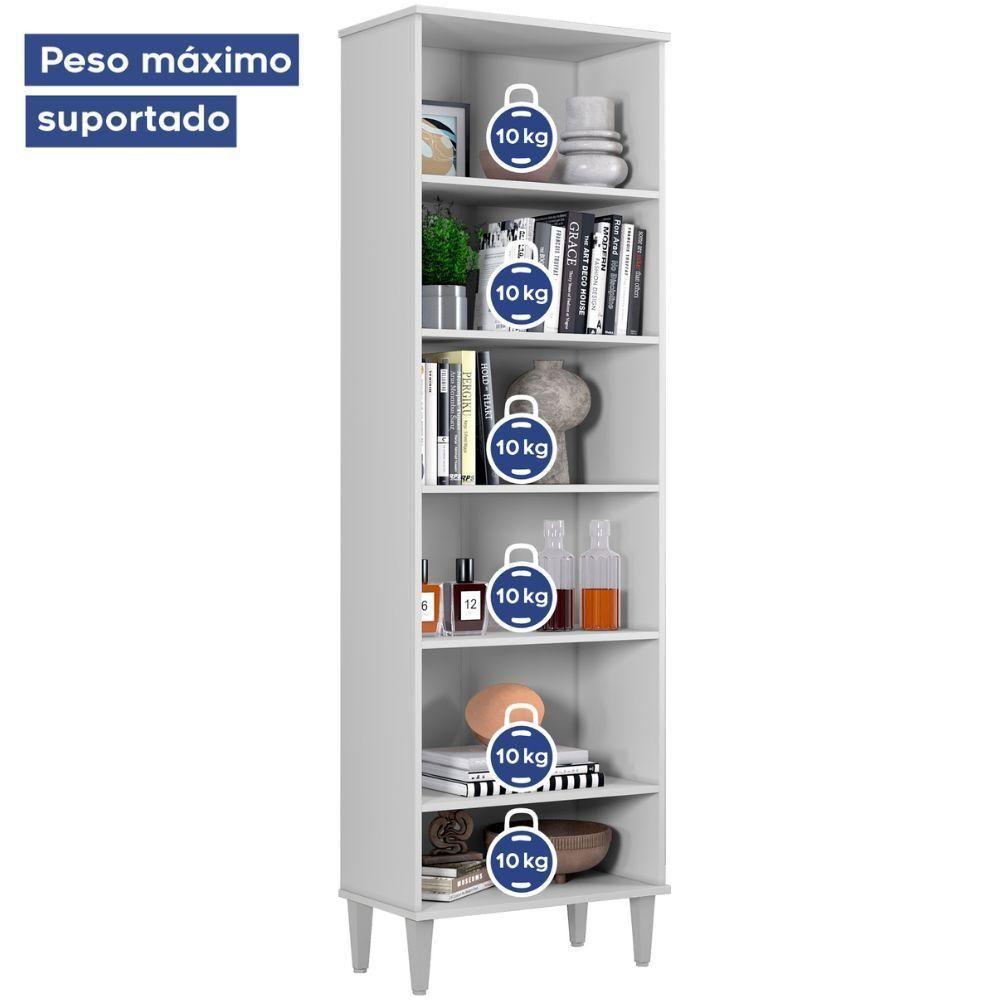 Armário Multiuso Goiânia 2 Portas Branco Kaiki Móveis - 4