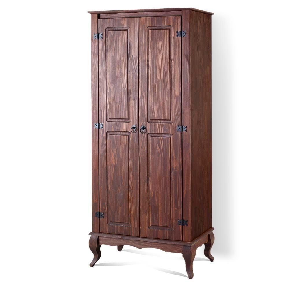 Armário Multiuso Antigo Rústico Madeira Maciça 2p Marrom - 1